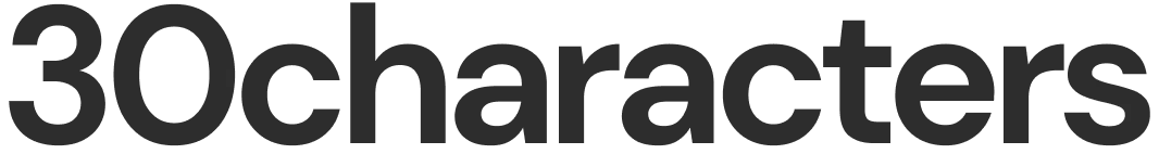  30characters logo